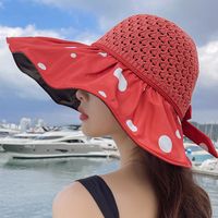 Summer New Wave Point Fisherman Women's Sunscreen Hat Big Brim Empty Top main image 4