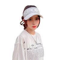 Empty Top Female Summer Outdoor Sun Protection Letter Peaked Cap main image 6