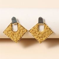 Retro Exaggerated Furry Square Alloy Earrings Wholesale main image 1