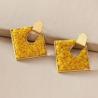 Retro Exaggerated Furry Square Alloy Earrings Wholesale main image 3