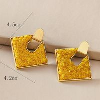 Retro Exaggerated Furry Square Alloy Earrings Wholesale main image 4