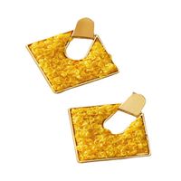 Retro Exaggerated Furry Square Alloy Earrings Wholesale main image 6