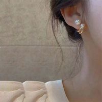 Nouvelles Boucles D'oreilles Pendantes En Strass Incrustées De Perles Alphabet main image 10