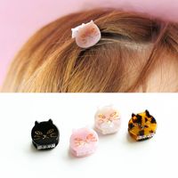 New Children's Cat Hair Clip Acetate Sheet Exquisite Mini Cat Scratch Clip main image 4