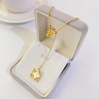 Fashion Cute Titanium Steel Plated 18k Gold Bear Necklace main image 3