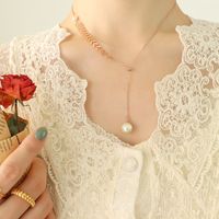 Mode Retro Titan Stahl Weizen Perlen Halskette Armband sku image 8