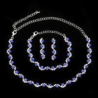 Einfacher Stil Einfarbig Strass Inlay Zirkon Schmuck-set sku image 14