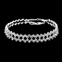 Conjunto De Pulsera Y Pendientes De Collar De Diamantes Largos Para Mujer De Boda Nueva sku image 1