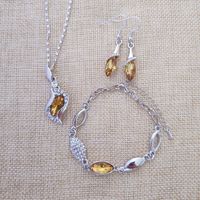 Fashion Angel Elf Crystal Necklace Earring Bracelet Jewelry Set Wholesale sku image 10