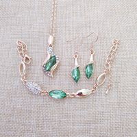 Fashion Angel Elf Crystal Necklace Earring Bracelet Jewelry Set Wholesale sku image 17