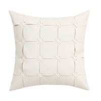 Fashion Simple Solid Clor Pu Braided Pillowcase Pillow sku image 3
