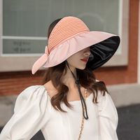 Sombrero De Pescador De Ala Grande Para Mujer A La Moda, Pegamento Negro De Verano Para Exteriores sku image 3