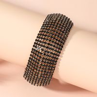 Creative Fashion Diamond Crystal Rhinestone Copper Bracelet Full Diamond sku image 3