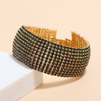 Creative Fashion Diamond Crystal Rhinestone Copper Bracelet Full Diamond sku image 7