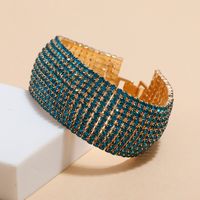 Creative Fashion Diamond Crystal Rhinestone Copper Bracelet Full Diamond sku image 6