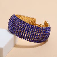Creative Fashion Diamond Crystal Rhinestone Copper Bracelet Full Diamond sku image 8