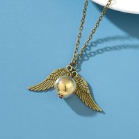 Fashion New Necklace Snitch Angel Wings Metal Necklace Wholesale sku image 1