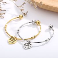 Fashion Heart Stainless Steel 18K Gold Plated No Inlaid In Bulk main image 4