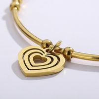 Fashion Heart Stainless Steel 18K Gold Plated No Inlaid In Bulk main image 5