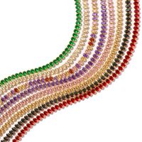 Fashion Simple Colorful Zircon Titanium Steel Necklace Bracelet main image 6