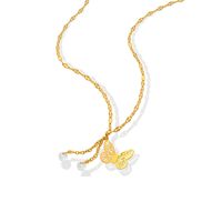 Simple Fashion Butterfly Tassel Zircon Pendant Titanium Steel Necklace main image 1