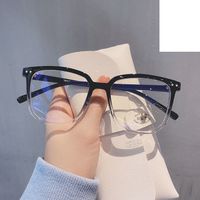 Fashion Nail Transparent Frame Women's Plain Myopia Glasses Anti-blue Light main image 1