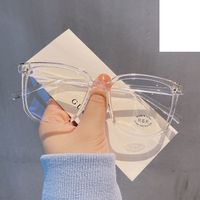 Fashion Nail Transparent Frame Women's Plain Myopia Glasses Anti-blue Light main image 5