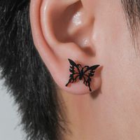 Butterfly Stud Stainless Steel Hollow Stud Earrings main image 4