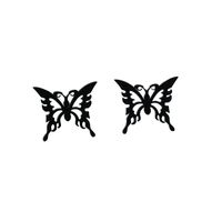 Boucles D&#39;oreilles Clous Creux En Acier Inoxydable Papillon main image 6