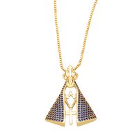 Fashion Religious Element Diamond Pendant Copper Necklace main image 4
