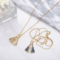 Fashion Religious Element Diamond Pendant Copper Necklace main image 6