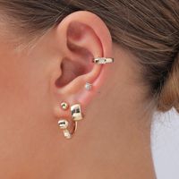 Fashion Multi-ear Hole Stacking Front And Rear Alloy Ear Clip Set main image 2