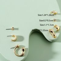Fashion Multi-ear Hole Stacking Front And Rear Alloy Ear Clip Set main image 4