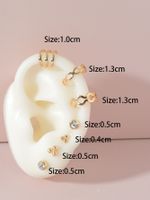 Fashion Stacking Ear Clip Unilateral Alloy Diamond Earrings Set main image 4