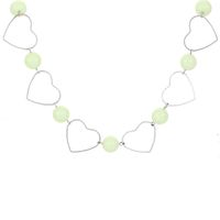 Fashion Creative Hollow Heart-shaped Luminous Beaded Alloy Necklace main image 6