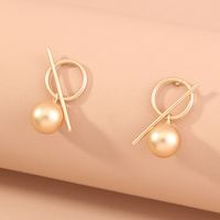 Retro Matte Texture Simple Geometric Alloy Earrings Women main image 2