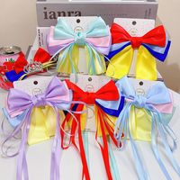 Cartoon Contrast Color Streamer Bow Children's Hairpin main image 1