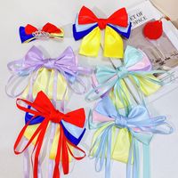 Cartoon Contrast Color Streamer Bow Children's Hairpin main image 3
