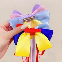 Cartoon Contrast Color Streamer Bow Children's Hairpin main image 5