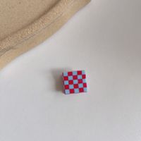 Cute Color Checkerboard Plaid Small Catch Clip sku image 3