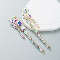 Fashion Shiny Alloy Inlaid Glass Diamond Extended Earrings Wholesale sku image 3