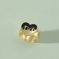 Anillo De Aleación Unisex De Llama En Forma De Corazón De Joyería De Moda sku image 1