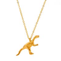 Fashion Creative Alloy Dinosaur Pendant Alloy Necklace sku image 1