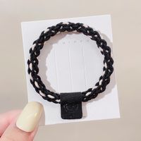 Simple Smiley Face Contrast Color Braided Twist Elastic Rubber Band Wholesale sku image 1