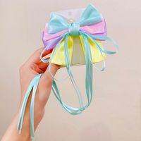 Cartoon Contrast Color Streamer Bow Children's Hairpin sku image 2