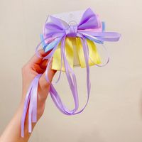 Cartoon Contrast Color Streamer Bow Children's Hairpin sku image 3