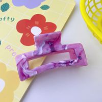 New Marble Pattern 8.5cm Solid Color Grab Clip Hair Clip sku image 1