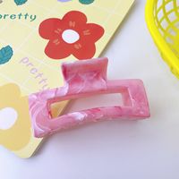 New Marble Pattern 8.5cm Solid Color Grab Clip Hair Clip sku image 4