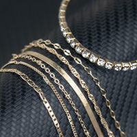New Simple Snake Bone Chain Bracelet 7-piece Set main image 6
