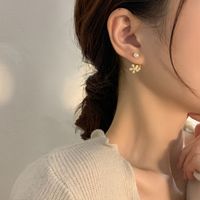 New Pearl Flower Stud Earrings main image 7